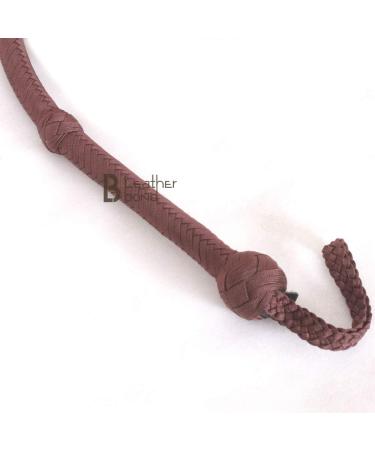 High-Quality Indiana Jones Style 8-12 Feet Long Brown Nylon Bullwhip with 12 Strands - Buy Online on SooperMarket.com