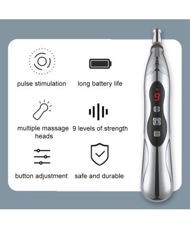 Handheld Rechargeable Acupuncture Massager 5 in 1 Home Use Meridian Device for Arm Leg Waist Shoulder Neck USB Charging - Buy Online on SooperMarket.com