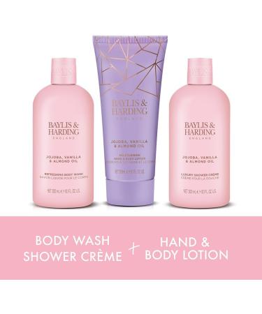 Baylis & Harding Jojoba Vanilla & Almond Oil Luxury Bathing Essentials Gift Set (Vegan Friendly) - Buy Online on SooperMarket.com
