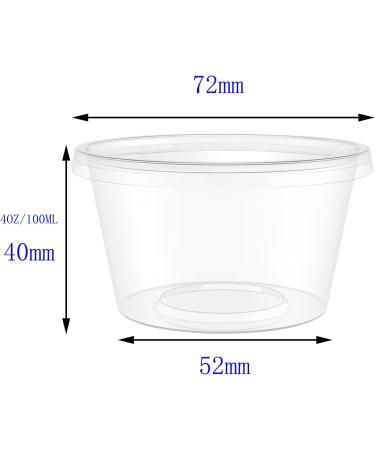 XINGLIAN 50 Pack 4 Ounce Clear Slime Foam Ball Storage Containers - DIY Craft Making Supplies - Buy Online on SooperMarket.com