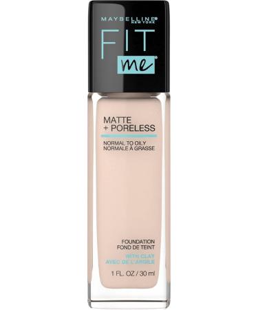Maybelline New York Fit Me Matte + Poreless Liquid Foundation Natural Ivory 1 fl. oz. and Loose Finishing Powder Fair 0.7 Oz - Buy Online on SooperMarket.com