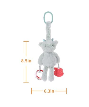 Apricot Lamb Plush Dragon Baby Toy - Rattle & Teether - 8.5 Inches - Buy Online on SooperMarket.com