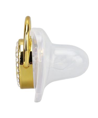 Buy Golden Silicone Baby Pacifier with Rhinestone Nipple - Perfect for Bathing | International Shipping - Buy Online on SooperMarket.com