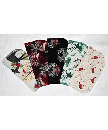 Set of 5 Birds Berries and Bucks 1 Ply Printed Flannel Little Wipes 8x8 Inches - Buy Online on SooperMarket.com