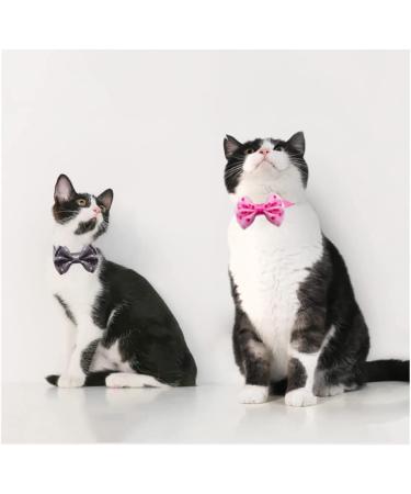 Flymind Puppy Collars - Adjustable Whelping ID Collars for Cat Dog Kitten - Soft Nylon with Safety Buckle and Polka Dot Bow - Buy Online on SooperMarket.com
