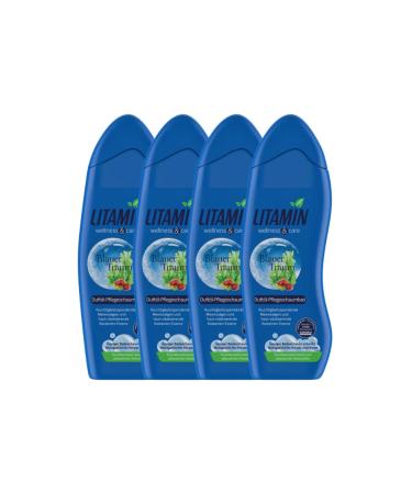 4er set litamin blue dream fragrance foam bath (4x750ml)- with seaweed & chestnut essence gently cleans and contains no microplastic particles is paraben and silicone-free