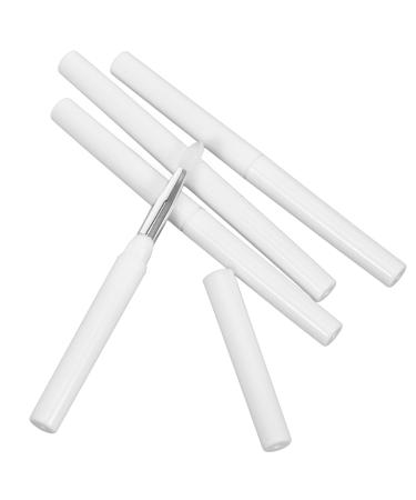 NOLITOY 4pcs Double-ended Silicone Liner Silicone Lip Lip Scrub Brush Lipstick Brush Convenient Lipstick Wands for Lipstick Makeup Lip Balm 12.00X1.00X1.00CM White