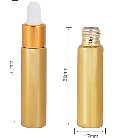 Tianzd 24pcs 10ml Chrome Yellow Drip Bottles with Glass Pipette - Essential Oils & Perfume Oils Containers - Buy Online on SooperMarket.com