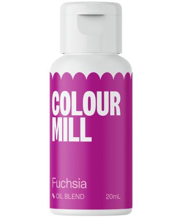 Color Mill Oil Blend Food Color on Oil -based Fuchsie - Food Colors for Chocolate Fondant Cupcakes Cake Baking Macaron - Food Coloring for Tortendeko - 20ml Fuchsie 20 ml