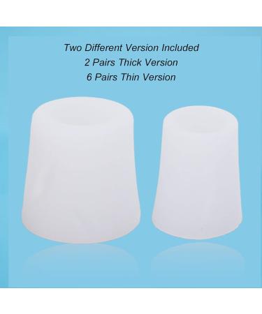 Gel Toe Cap and Protector - Prevent Ingrown Toenails, Corns, Blisters, Hammer Toes - 8 Pairs - Buy Online on SooperMarket.com