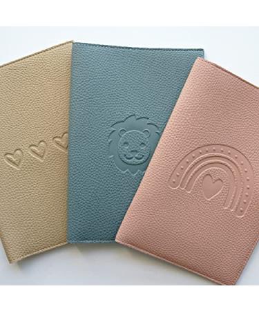 Personalized U-Book Cover for Children | Lion Examination & Vaccination Record Bag - Blue - Buy Online on SooperMarket.com