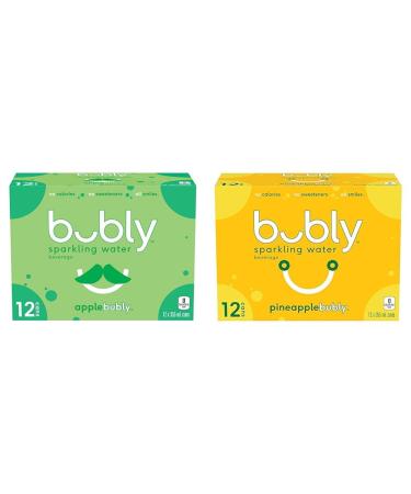 Bubly Sparkling Water applebubly 355 mL Cans 12 Pack & Sparkling Water pineapplebubly 355 mL Cans 12 Pack
