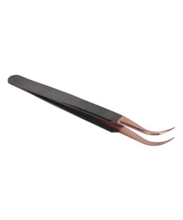 Eyelash Extension Tweezers Professional Stainless Steel Eyelash Tweezers for Salon (Curved Tweezers)
