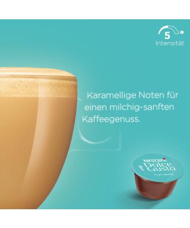 Nescaf Dolce Gusto Flat White - 96 Coffee Capsules (6-Pack) | Arabica & Robusta Beans Creamy Milk Aroma Sealed for Freshness - Buy Online on SooperMarket.com