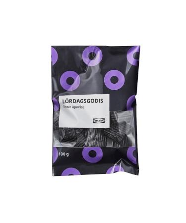 "Experience the Scandinavian Tradition with L RDAGSGODIS Sweet Liquorice - Indulgent and Delightful Treat 100g Pack"