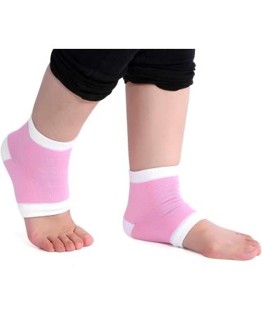 Buy Heel Socks - Washable Gel Spa Moisturizing Foot Care - Open Toe Protection for Dry Cracked Heels (2 Pack Pink) - International Shipping Available - Buy Online on SooperMarket.com