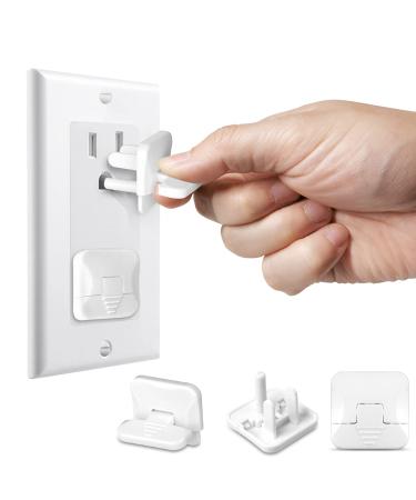 HiCanwn 50 Pack Outlet Covers Baby Proofing Plug Covers Child Proof Electrical Protector Safety Socket Covers Electric Outlet Pulg Covers for Baby Child White