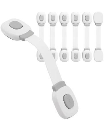 Billybath Premium Baby Cabinet Control Child Control for drawers Refrigerator toilet seat with strong glue without drilling cabinet lock gray 6 pieces 6 pieces (1 Pack) gray
