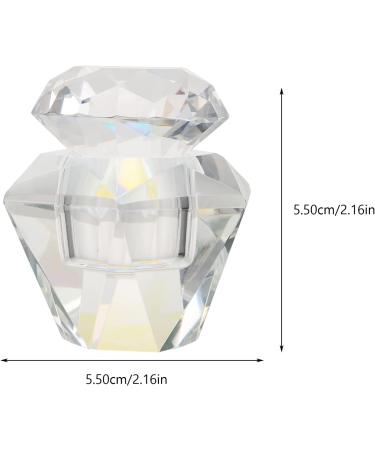 FRCOLOR 3 Pcs Nail Art Crystal Cup Glass Container with Lid Liquid Powder Dappen Dish Manicure Care Tools Nail Tech Clear Fingernail Polish Nail Art Dish Cup White With Cover Cup Bowl 5.5x5.5cmx3pcs Whitex3pcs - Buy Online on SooperMarket.com