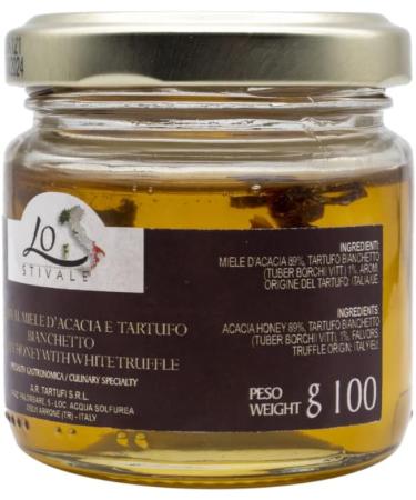 LOSTIVALE ACACIA HONEY WITH WHITE TRUFFLE 100G - LOST26 - CRAFT PROCESSING WITHOUT COLORING - Buy Online on SooperMarket.com