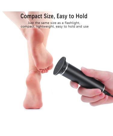 Electric Callus Remover with Adjustable Speed and 60pcs Sandpaper Disks - Professional Foot File for Dead Skin Removal - FCR-01 Black - Buy Online on SooperMarket.com