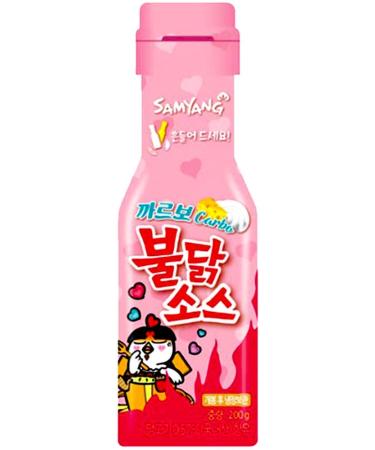 SAMYANG BULDARK Korean Fire Noodle Challenge Hot Chicken Flavor Ramen Spicy Noodle Tteokbokki Rabokki Buldak Rabokki  (Carbo Buldak Sauce) 7.05 Ounce (Pack of 1)