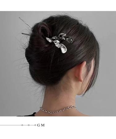 2022 Abstract Minimalist Hair Sticks Set for Women - Punk Metal Chopsticks Hairpin Accessories (2PCS) - Buy Online on SooperMarket.com