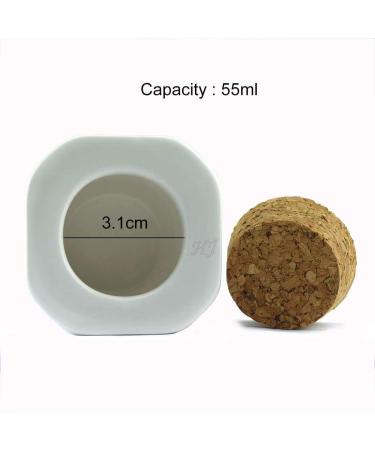 Herbests Porcelain Dappen Dish with Cork Lid - Nail Art Cup for Acrylic Liquid & Powder | Manicure Essential - Buy Online on SooperMarket.com