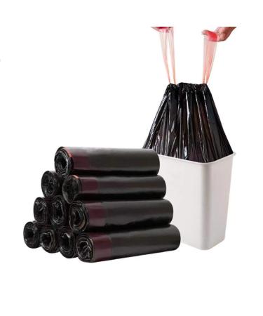 RTBQJ-At garbage bags 10L black garbage bags 10L trash bag with handle tear-resistant and liquid-tight (40x45cm 90 pieces) 180 bag-black 180 (1-pack)