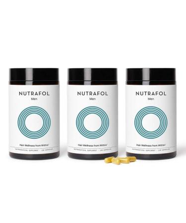 Nutrafol Men's Hair Growth Supplements Clinically Tested for Visibly Thicker Hair and Scalp Coverage Dermatologist Recommended - 3 month supply Pack of 3