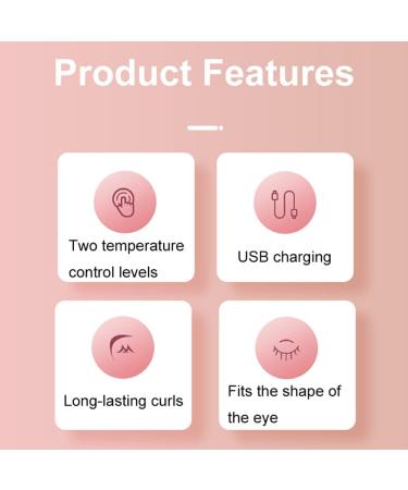 FIOERDTUIE Electric Eyelash Curler Ultimate Makeup Tool for Beautiful Eyes Professional Eyelash Electronic Curler Eyelash Clip Pink - Buy Online on SooperMarket.com
