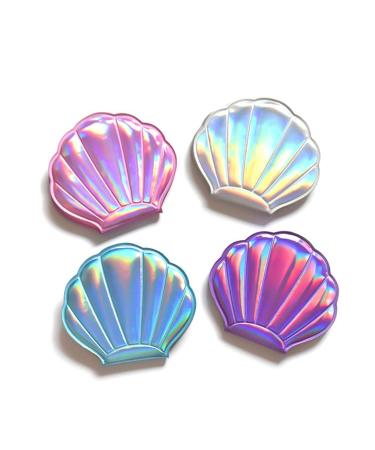 X Hot Popcorn 4 Color Shell Mirror Double-Sided Magnification Makeup Mirror Girls Compact Mirror