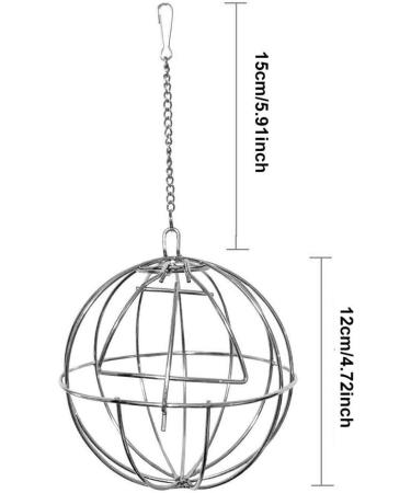 Fewao Stainless Rabbits Feeding Grass Ball Sphere Treat Hay Feeder Dispenser Hanging Ball Rabbit Chinchilla Guinea Pig Chicken Toys for Small Animals - Buy Online on SooperMarket.com