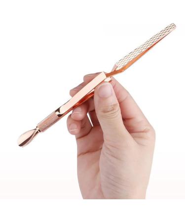 Magic Multi-Functional Manicure Pedicure C-Curve Pinching Tool Cuticle Pusher Nail Art Pincher for Acrylic Uv Gel Nails(Rose Gold) - Buy Online on SooperMarket.com