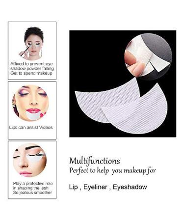 LKE 100pcs Eyeshadow Stencils & Gel Patches for Eyelash Extensions - Professional Lint Free Under Eye Makeup Tape for Precise Application - Buy Online on SooperMarket.com
