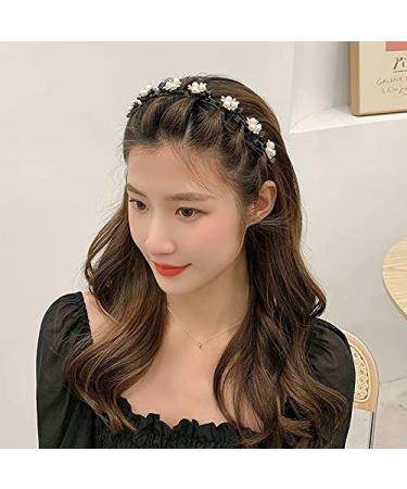 Double Bangs Pearl Headband Clips for Women - 2pcs Fashion Hair Accessories - Buy Online on SooperMarket.com
