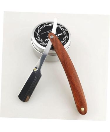 Premium Hapinary Flacberator 2ST Men's Razor Set - Professional Straight Handheld Razor & Old-Fashioned Bamboo Shave - 2 Pcs for Ultimate Grooming - Buy Online on SooperMarket.com
