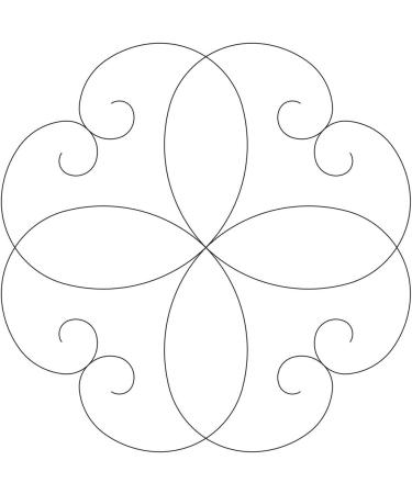 4-Piece Quilting Stencil Set for Machine and Hand Quilting | Borders, Backgrounds, Blocks & Medallions | Heart, Scroll, Butterfly Designs with Guide - Buy Online on SooperMarket.com