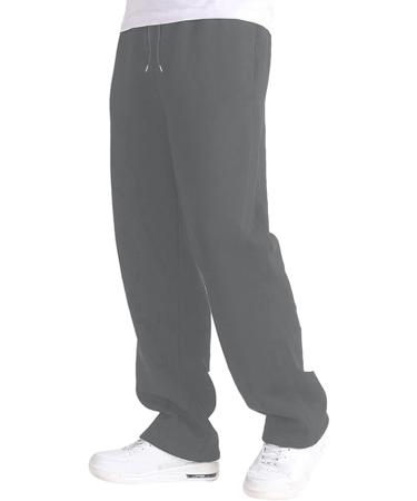 Buy Rumaozia Men's Baggy Cotton Sweatpants - Breathable Wide Leg Jogging & Yoga Pants with Pockets - Classic Training Gray - Buy Online on SooperMarket.com