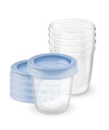 Philips Avent Reusable Breast Milk Storage Cups (5 x 180 ml) transparent 5 Count (Pack of 1)