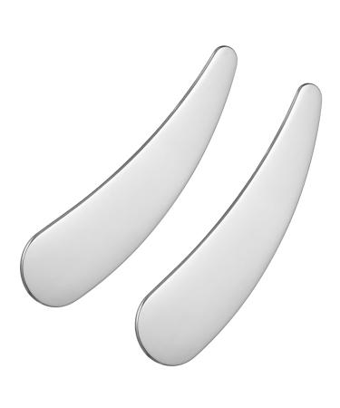Mikinona 2pcs Cosmetic Spatula Lip Balm Spatula Makeup Spatula Small Beauty Scoop Makeup Scoop Spatula Lotion Spatula Face Cream Spatula Make up Spatula Tool Esthetician Supplies