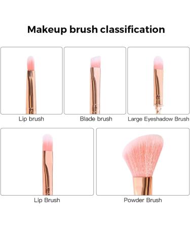 Metal Handle Demon Slayer Anime Makeup Brush Set - 5pcs Pink Gift for Girls & Women - Buy Online on SooperMarket.com