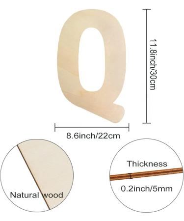 30cm Large Wooden Letter for Crafts & Home Decor - Capital Alphabet Nursery Wall Art Sign Board - Buy Online on SooperMarket.com