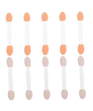 BELLIFFY 100pcs Double Ended Eyeshadow Brush Cosmetic Tool Latex Sponge Sponge Brush Makeup Tool Dual-side Eyeshadow Stick Cosmetic Applicator Eye Makeup Applicator 6.5x1.3cm White