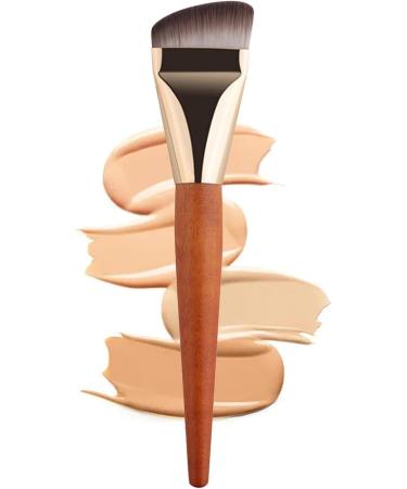 Teksome Foundation Makeup Brush | Wooden Handle Concealer Brush - Professional Contour Brush for Liquid Cream Powder Blending Buffing - Buy Online on SooperMarket.com