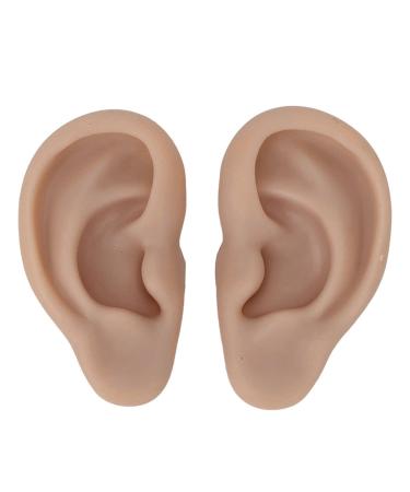 Artificial Ear Model Flexible Reusable Simulation Silicone Ear Model Convenient for Ear Piercing Exercise for Earrings Display(Deep Skin Color) - Buy Online on SooperMarket.com