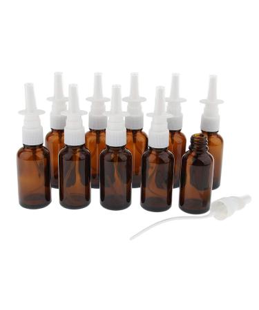 Amagogo 10 Pieces Nasal Spray Pump Brown 3.2 x 12.4 cm