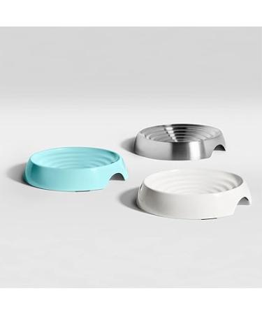 CatGuru Whisker Stress-Free Cat Food Bowl - Non-Slip Shallow Stainless Steel Dish - Buy Online on SooperMarket.com