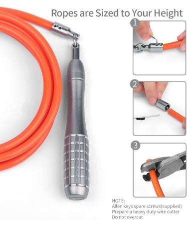 Hererope 1LB Weighted Jump Rope for Women & Men - Adjustable & Durable - Fitness & High-Intensity Workouts - Crossfit & Boxing - 8'6 M - Orange - Buy Online on SooperMarket.com