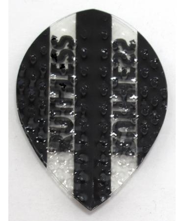 US Darts Ruthless R4X Black Pear Shape Embossed Dart Flights 3 Sets (9 Flights) - 100 Micron